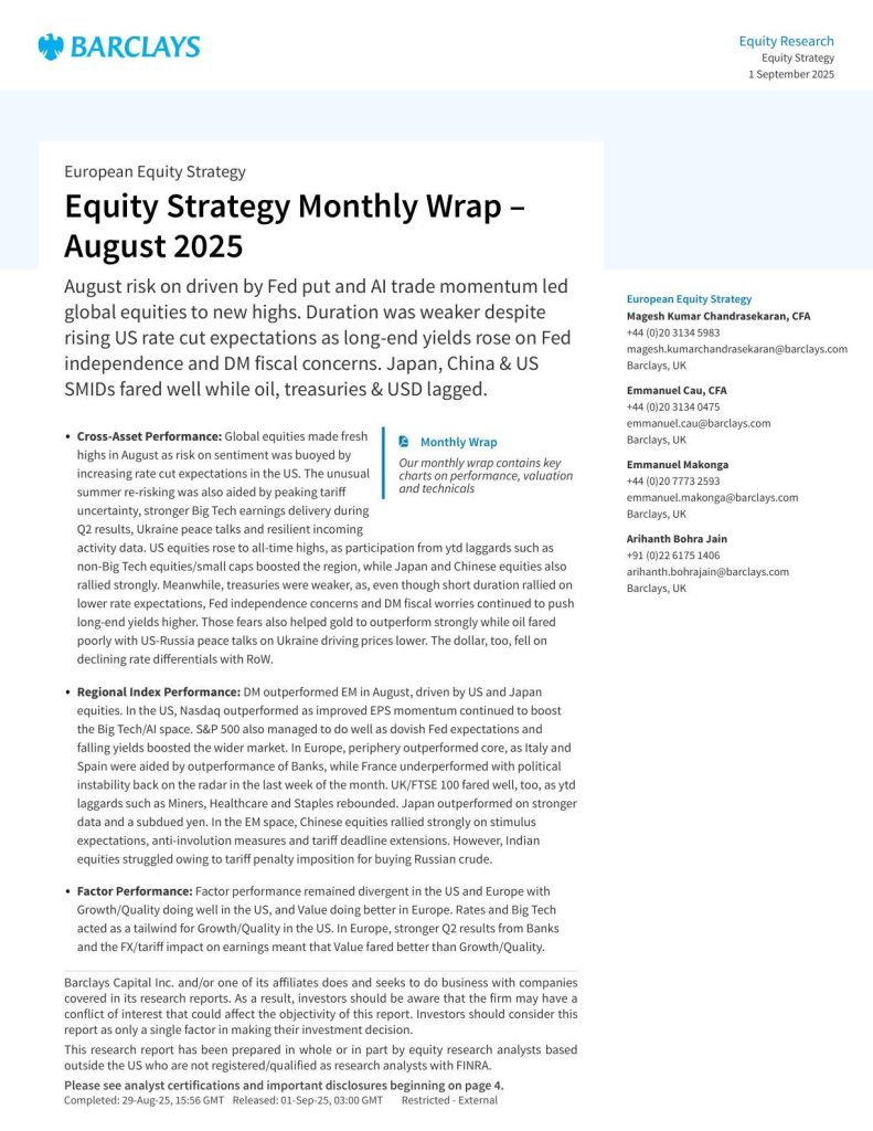 20250901-Barclays- European Equity Strategy：Equity Strategy Monthly Wrap August 2025.pdf