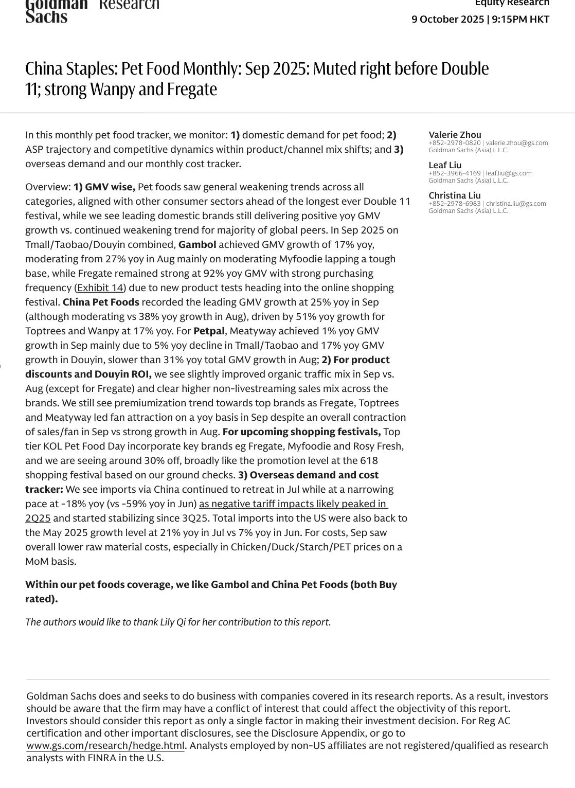 高盛-中国民生商品-宠物食品月报：2025年9月【13页】_PDF