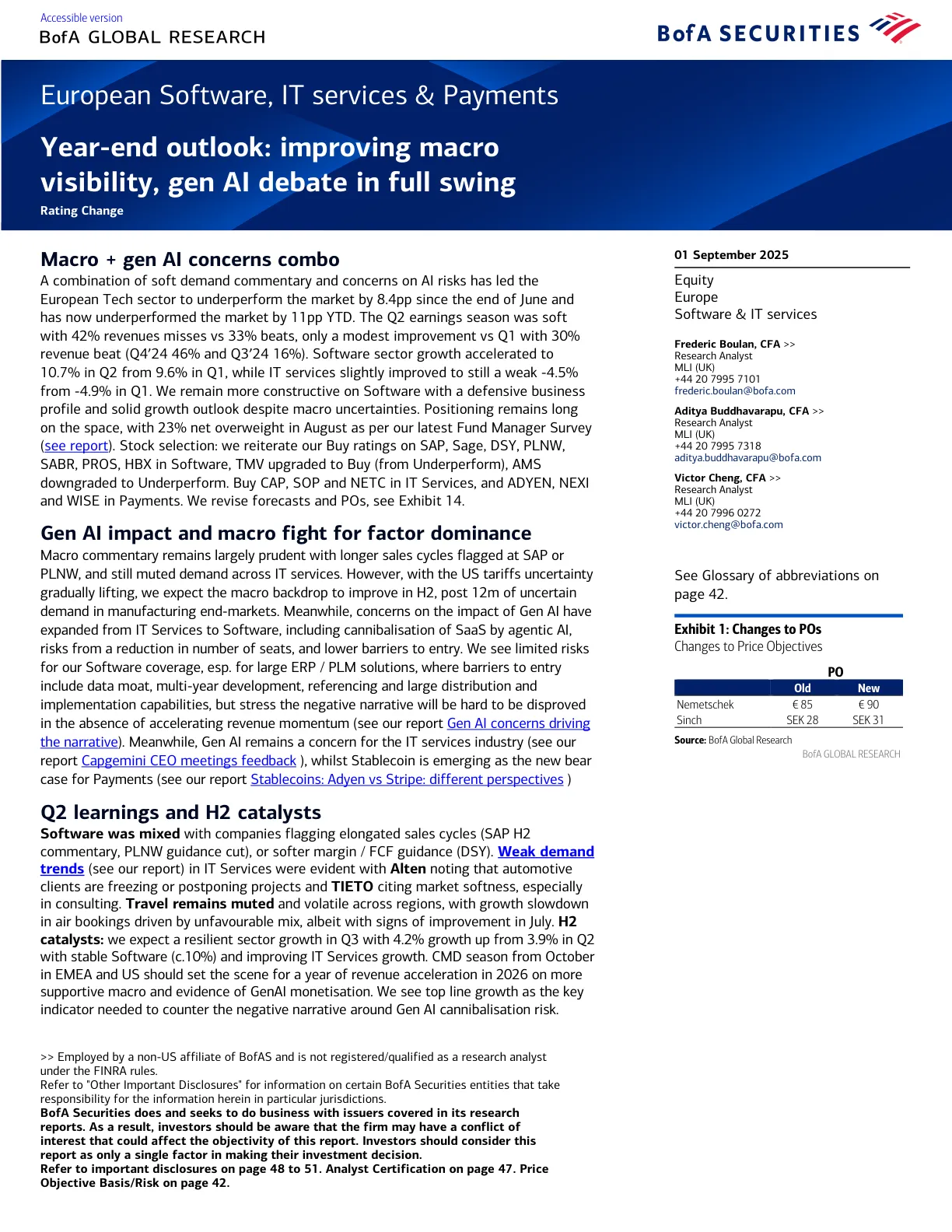 20250901-BofA Securities-European Software， IT services & Payments Year_end outlook： improving macro.pdf