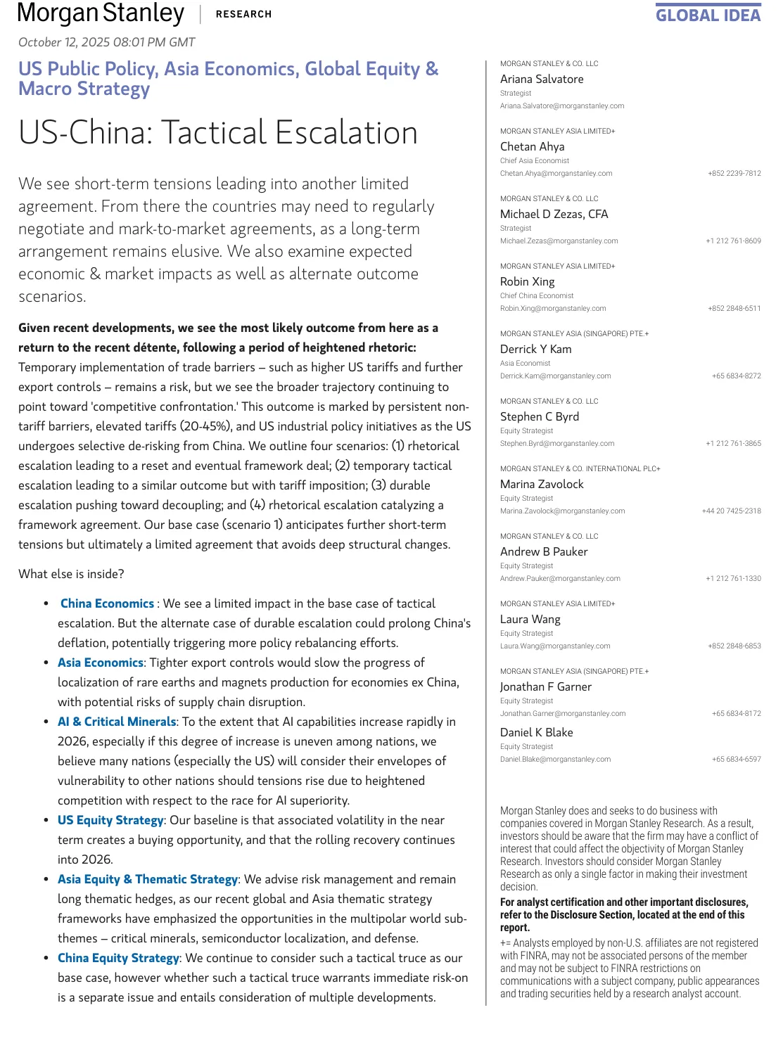 摩根士丹利-中美：战术性升级-20231012【31页】_PDF