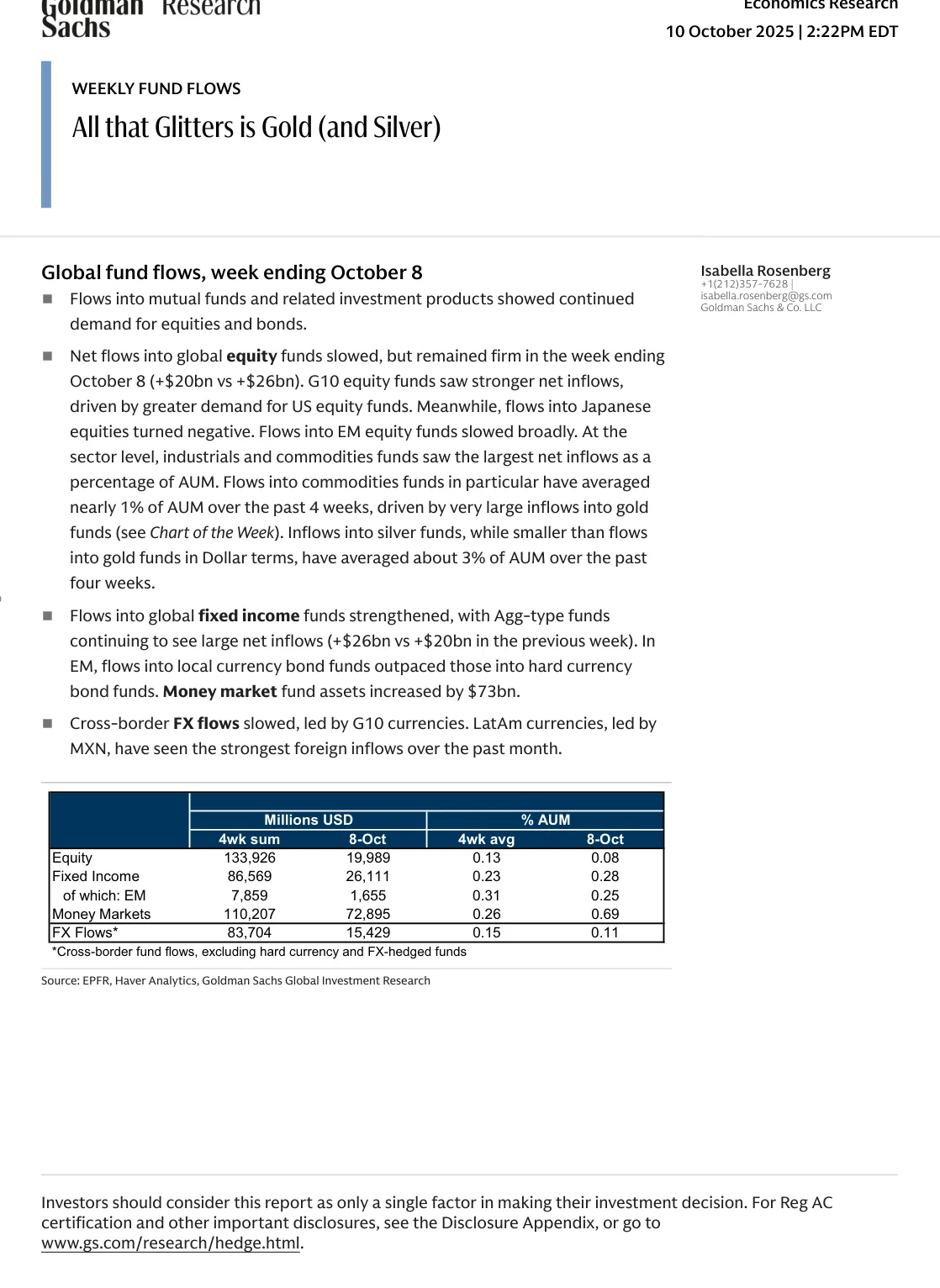 高盛-全球资金流向：黄金和白银闪耀-20251010【10页】_PDF+