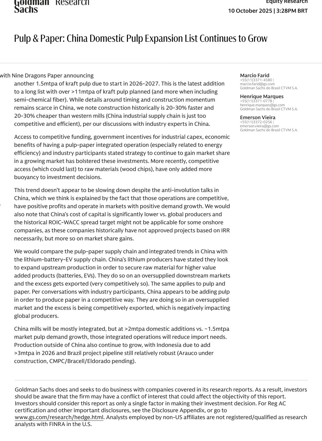 高盛-中国纸浆扩张：国内纸浆扩张名单持续增长-20251010【6页】_PDF