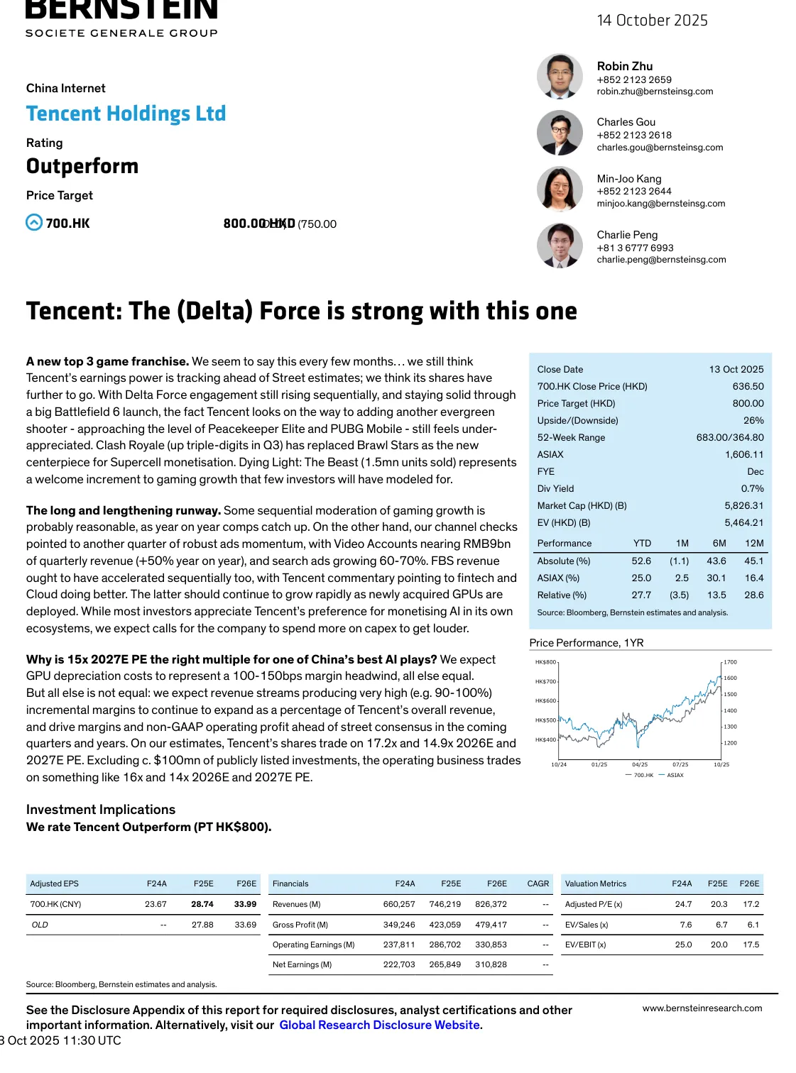 Bernstein-腾讯：Delta力量强大-Tencent The Delta Force is strong with this one-20231014【18页】_PDF