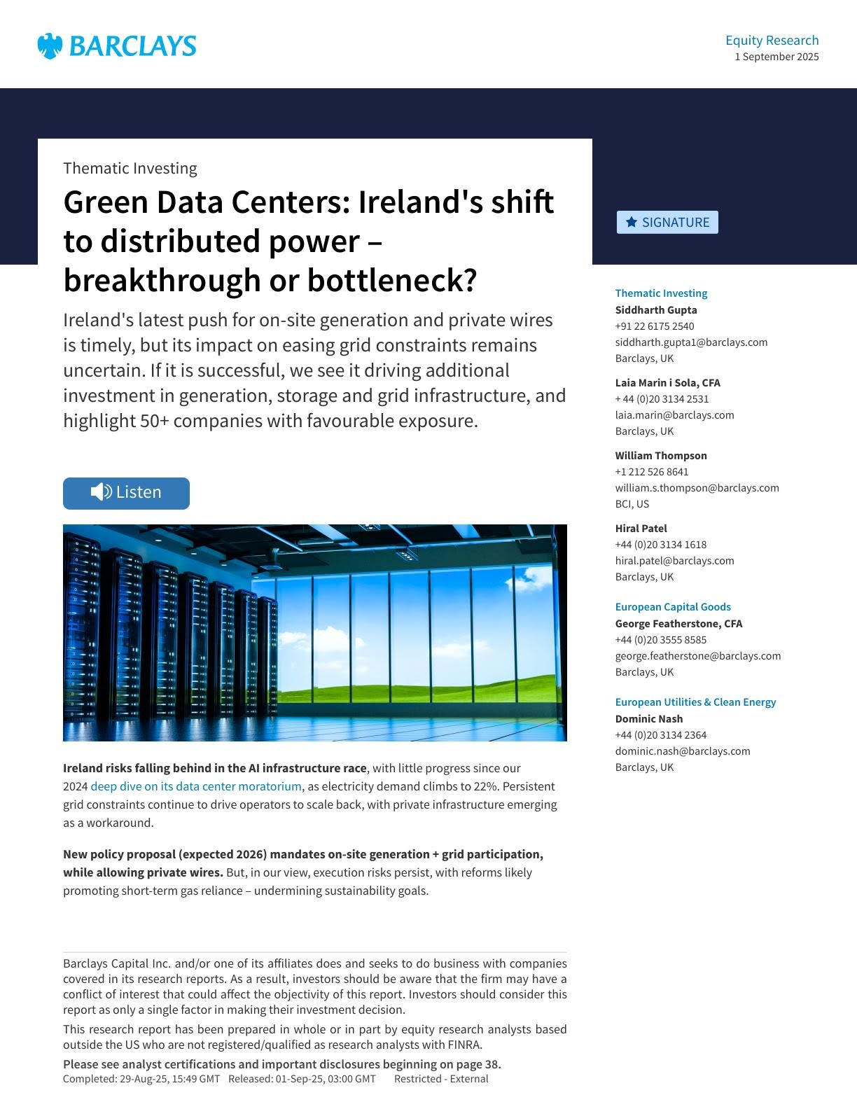 20250901-Barclays-Thematic Investing：Green Data Centers，Ireland's shift to distributed power – break.pdf
