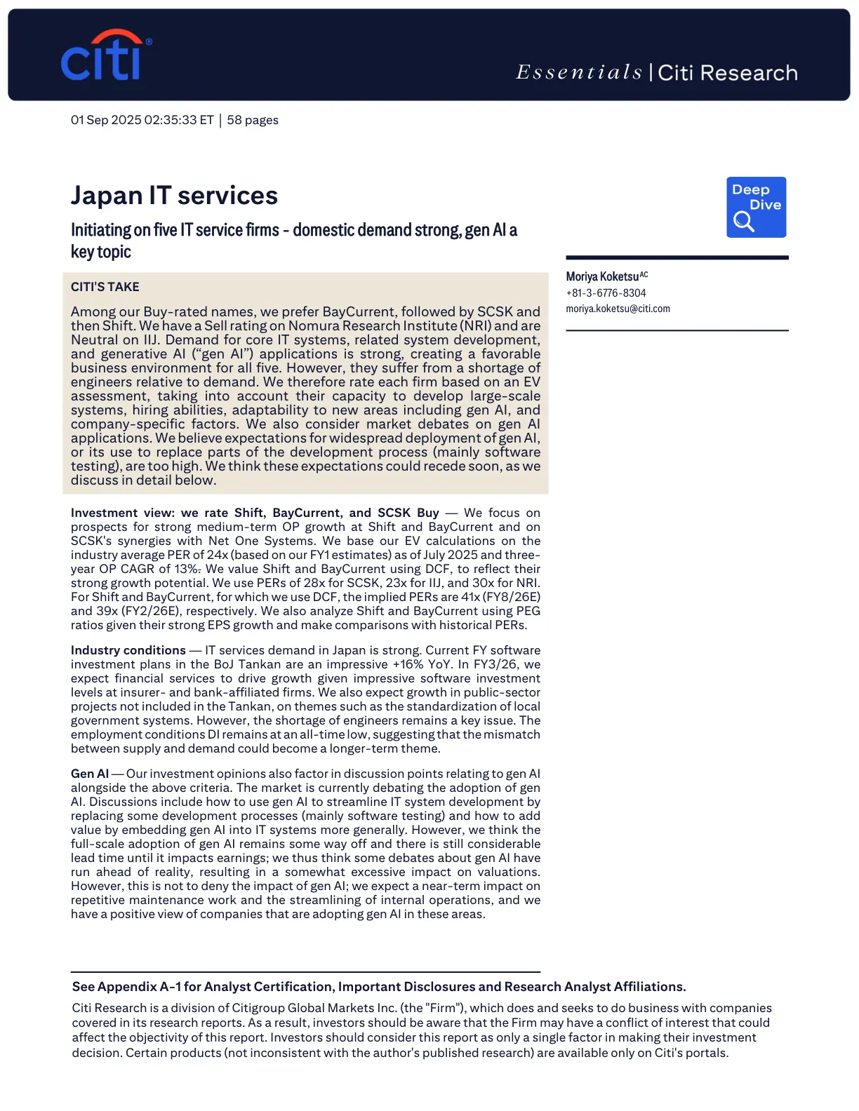 20250901-CITI-Japan IT services：Initiating on five IT service firms _domestic demand strong， gen AI