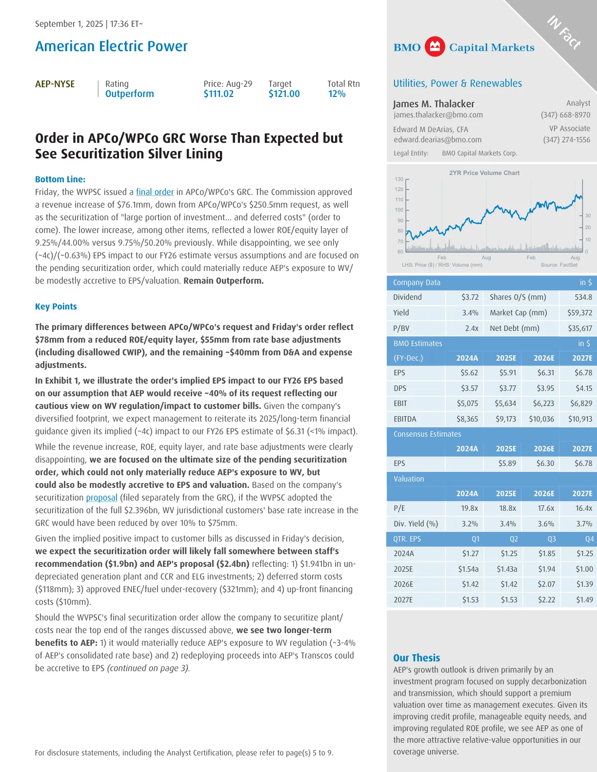 20250901-BMO-AEP-NYSE-Order in APCo-WPCo GRC Worse Than Expected but See Securitization Silver Lining.pdf