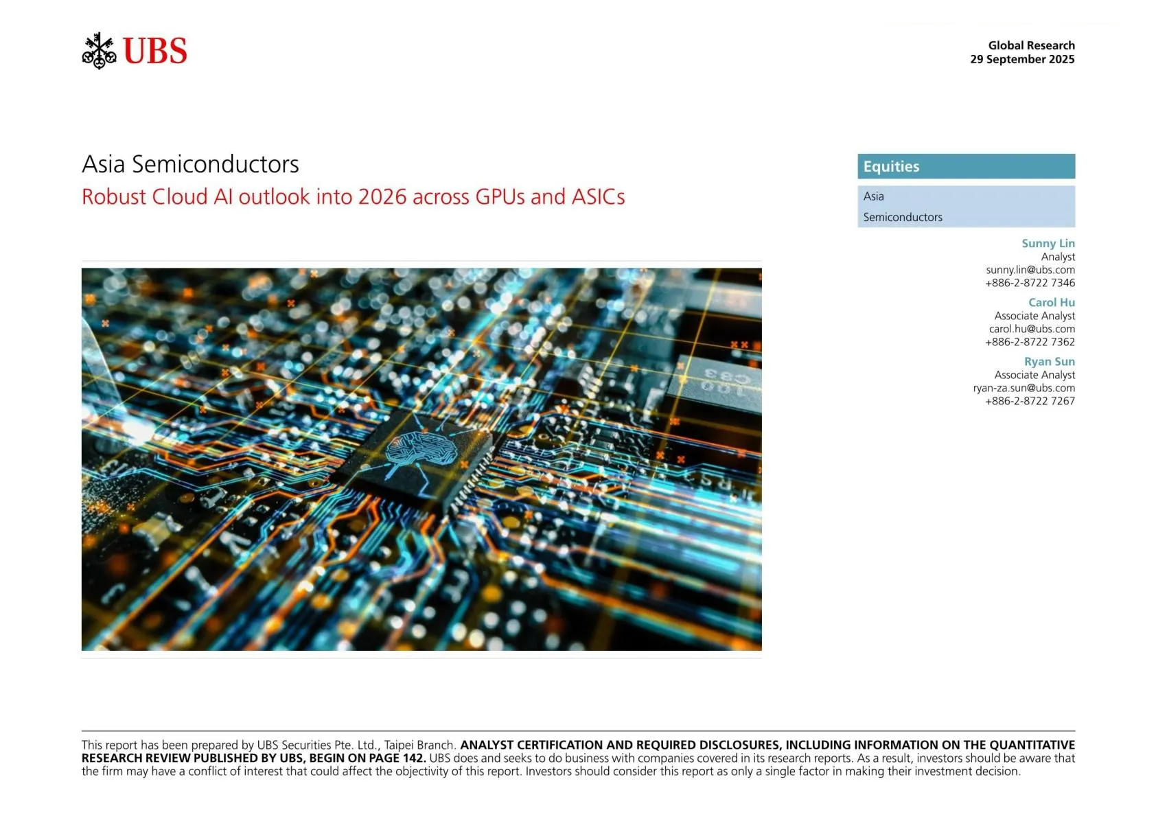瑞银-亚洲半导体行业报告：到2026年，GPU和ASIC领域强劲的云端人工智能前景-20251008【152页】_PDF