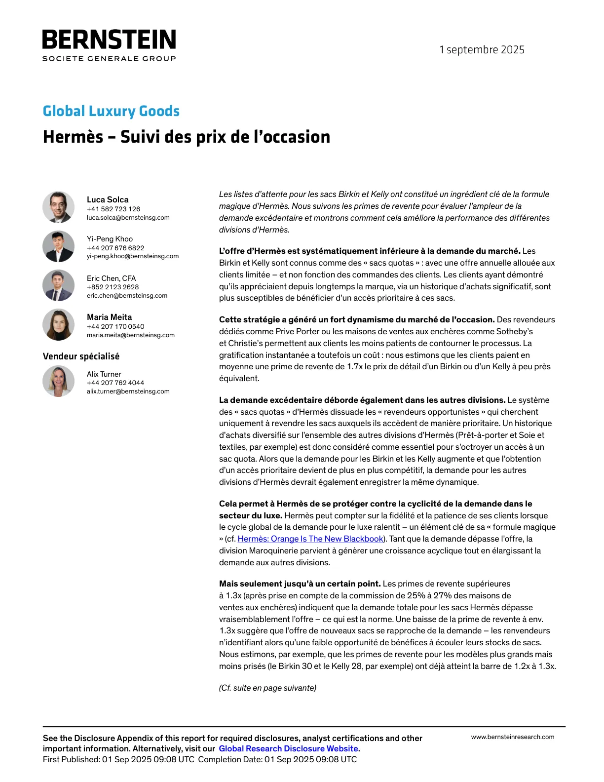 20250901-Bernstein-Global Luxury Goods：Hermès – Suivi des prix de l’occasion.pdf