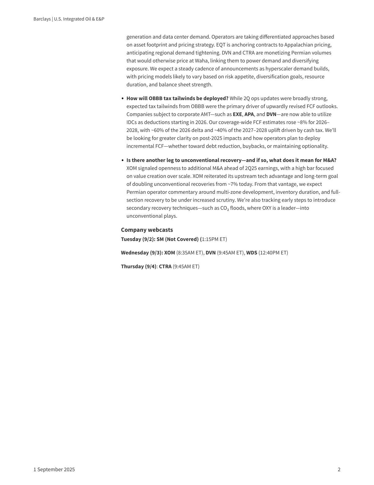 20250901-Barclays-U.S. Integrated Oil & E&P：Conference Q_Bank.pdf