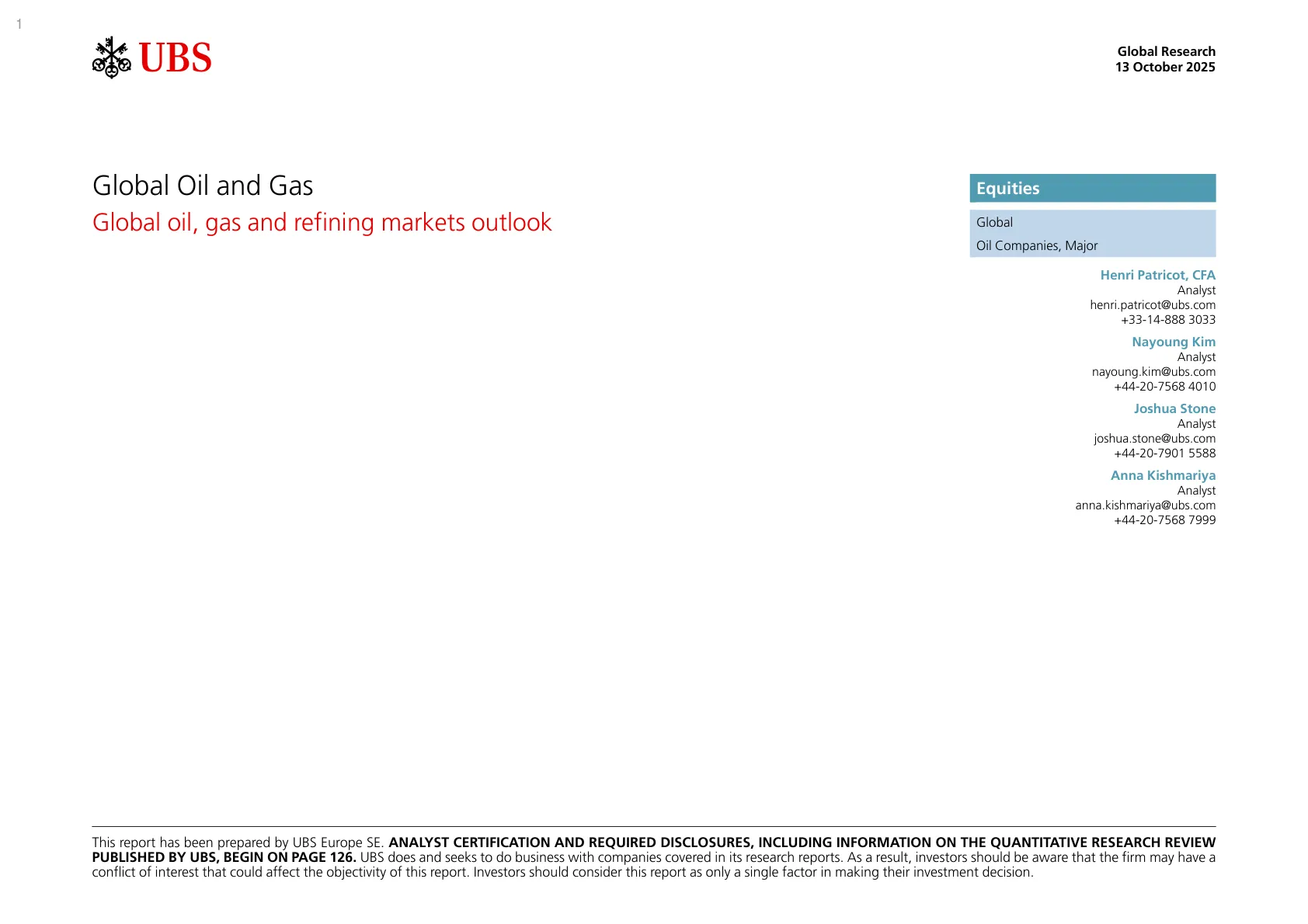UBS-全球油气及炼化市场展望-20251013【135页】_PDF