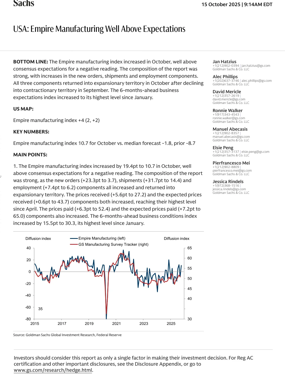 高盛-美国制造业：远超预期-20251015【2页】_PDF