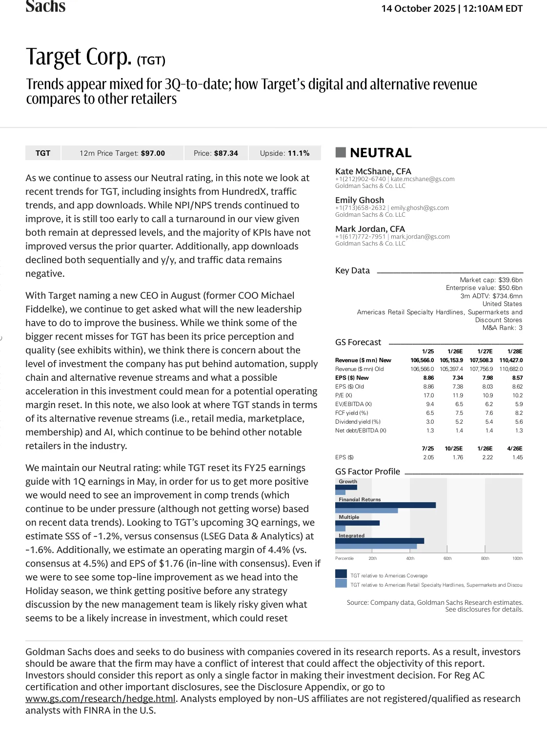 高盛-目标公司：数字收入与其他零售商比较-20231014【12页】_PDF